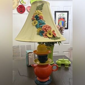 Handmade Fiestaware Teapot Lamp
